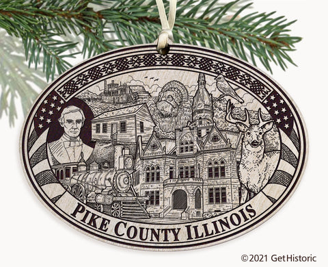 Pike County Illinois Engraved Ornament