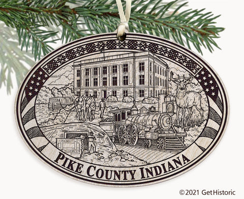 Pike County Indiana Engraved Ornament