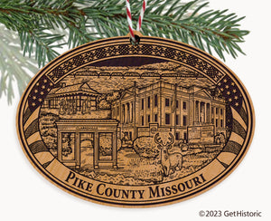 Pike County Missouri Engraved Natural Ornament