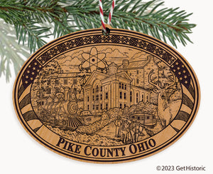 Pike County Ohio Engraved Natural Ornament