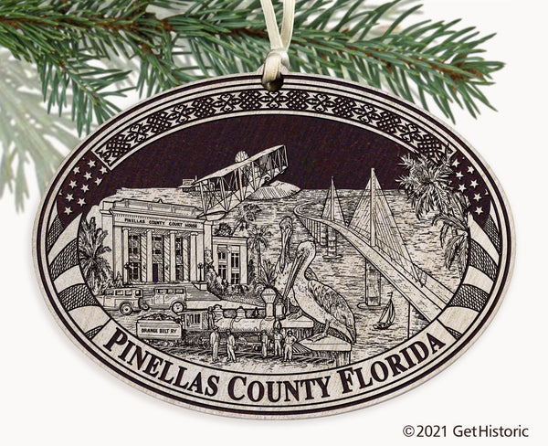 Pinellas County Florida Engraved Ornament