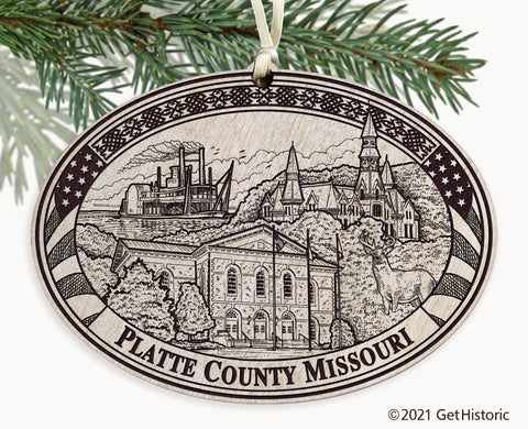 Platte County Missouri Engraved Ornament