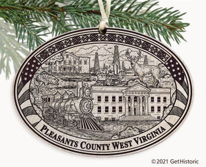 Pleasants County West Virginia Engraved Ornament