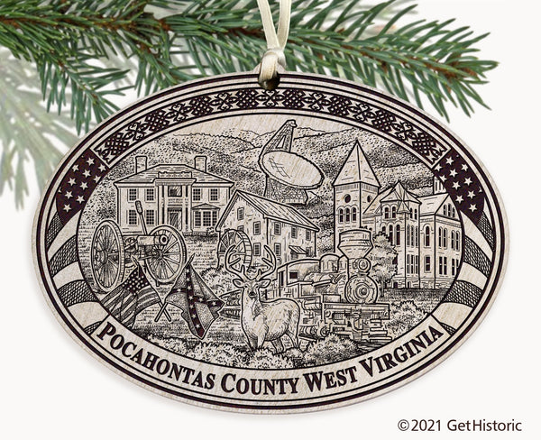 Pocahontas County West Virginia Engraved Ornament