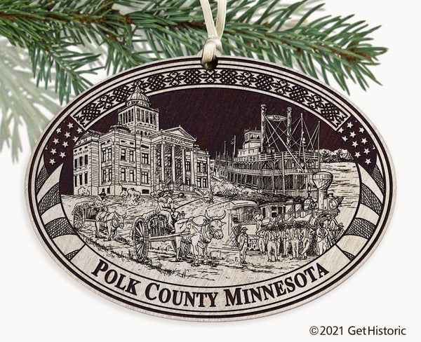 Polk County Minnesota Engraved Ornament