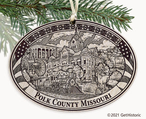 Polk County Missouri Engraved Ornament