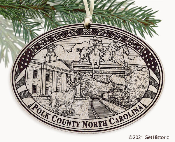 Polk County North Carolina Engraved Ornament