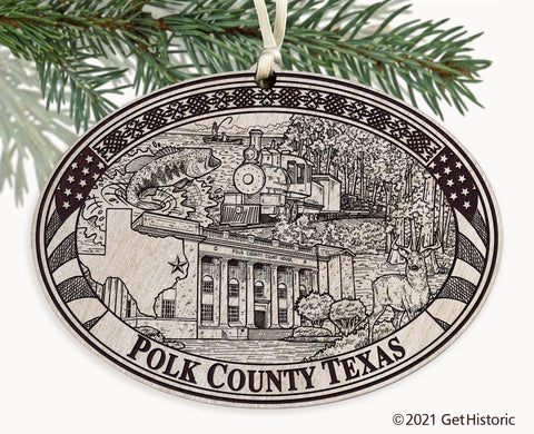 Polk County Texas Engraved Ornament