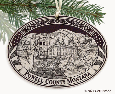 Powell County Montana Engraved Ornament