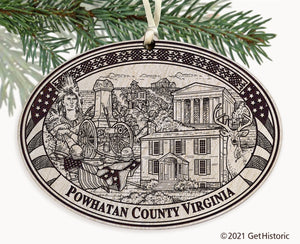 Powhatan County Virginia Engraved Ornament