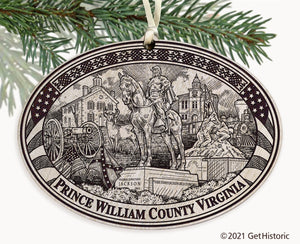 Prince William County Virginia Engraved Ornament