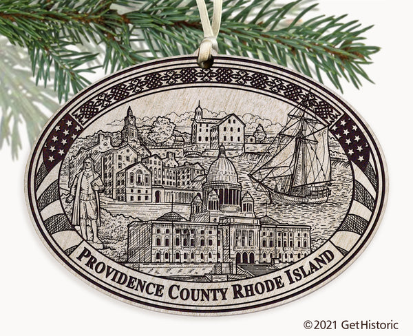 Providence County Rhode Island Engraved Ornament