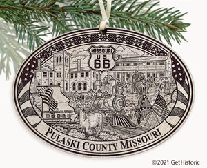 Pulaski County Missouri Engraved Ornament