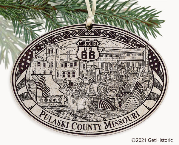 Pulaski County Missouri Engraved Ornament