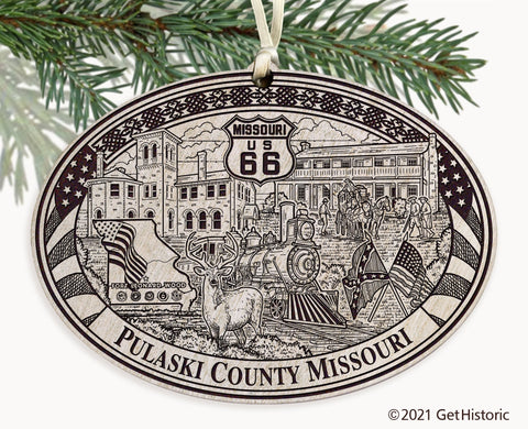 Pulaski County Missouri Engraved Ornament