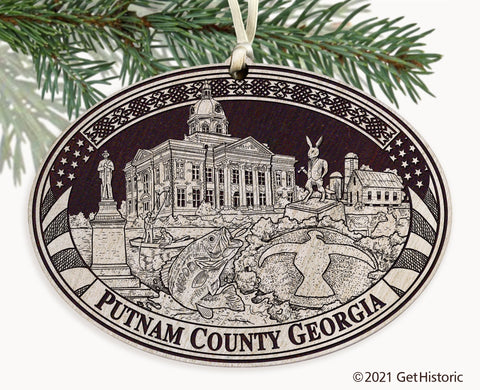 Putnam County Georgia Engraved Ornament