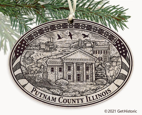 Putnam County Illinois Engraved Ornament