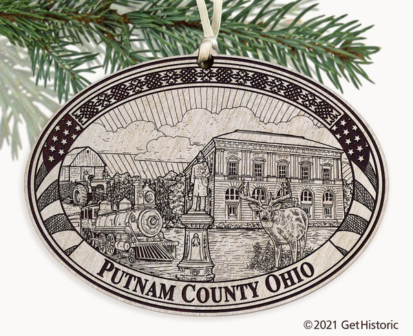 Putnam County Ohio Engraved Ornament