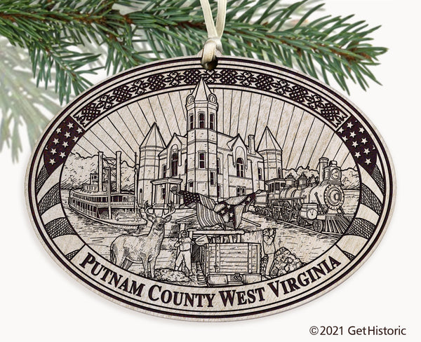 Putnam County West Virginia Engraved Ornament