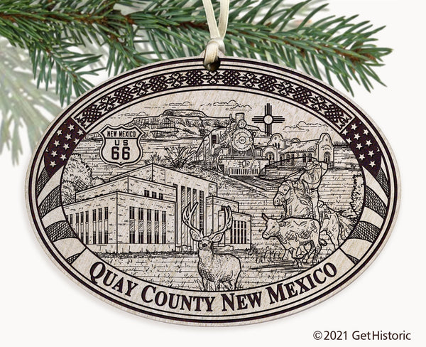 Quay County New Mexico Engraved Ornament