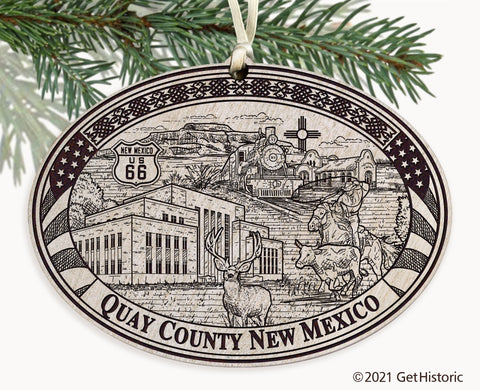 Quay County New Mexico Engraved Ornament