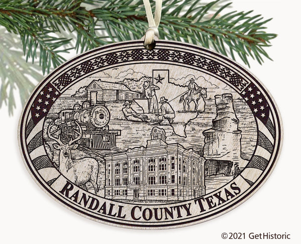 Randall County Texas Engraved Ornament