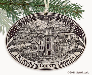 Randolph County Georgia Engraved Ornament
