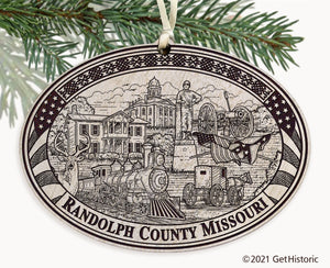 Randolph County Missouri Engraved Ornament