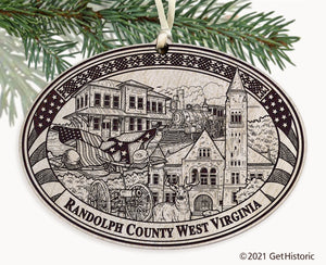 Randolph County West Virginia Engraved Ornament