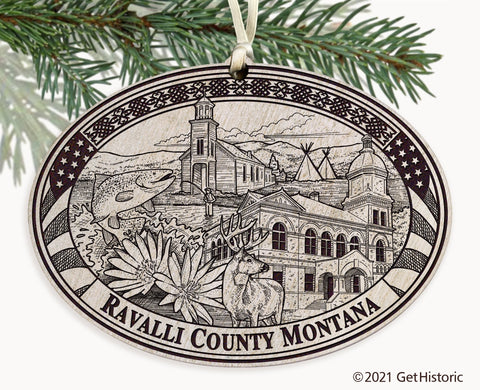 Ravalli County Montana Engraved Ornament