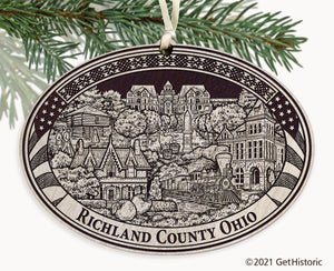 Richland County Ohio Engraved Ornament