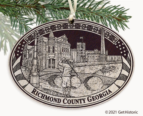 Richmond County Georgia Engraved Ornament