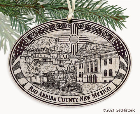 Rio Arriba County New Mexico Engraved Ornament