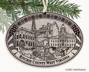 Ritchie County West Virginia Engraved Ornament