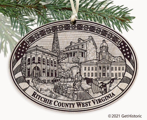 Ritchie County West Virginia Engraved Ornament