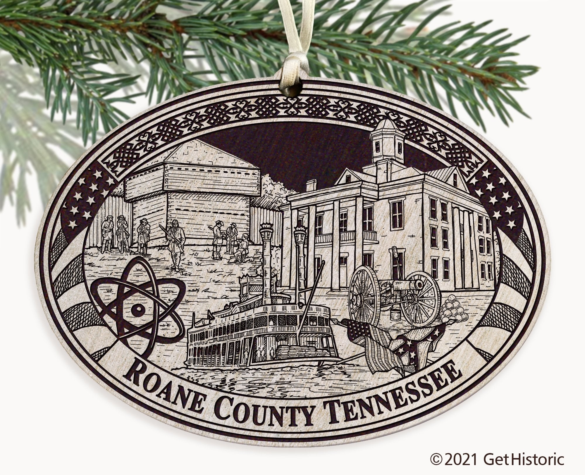 Roane County Tennessee Engraved Ornament