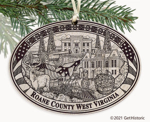 Roane County West Virginia Engraved Ornament