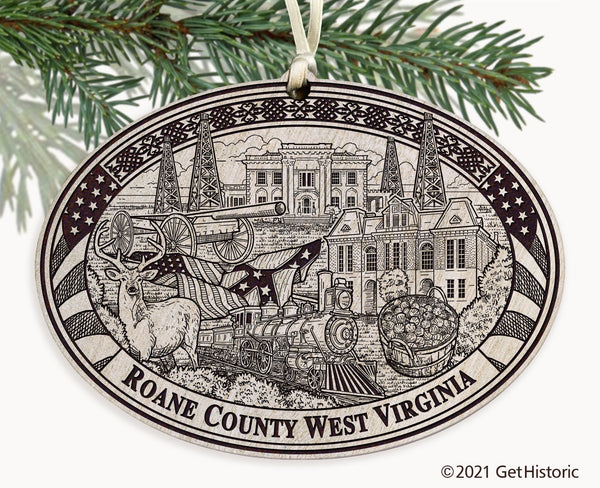 Roane County West Virginia Engraved Ornament