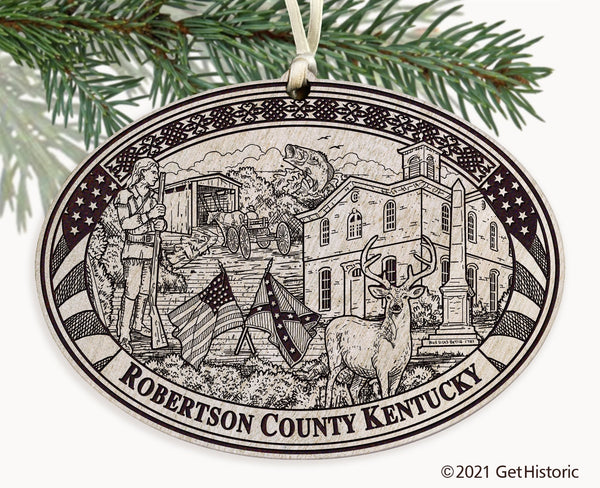 Robertson County Kentucky Engraved Ornament