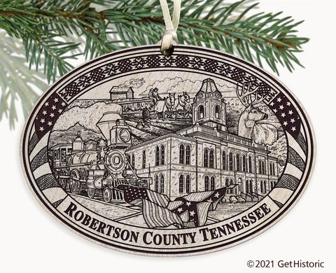 Robertson County Tennessee Engraved Ornament