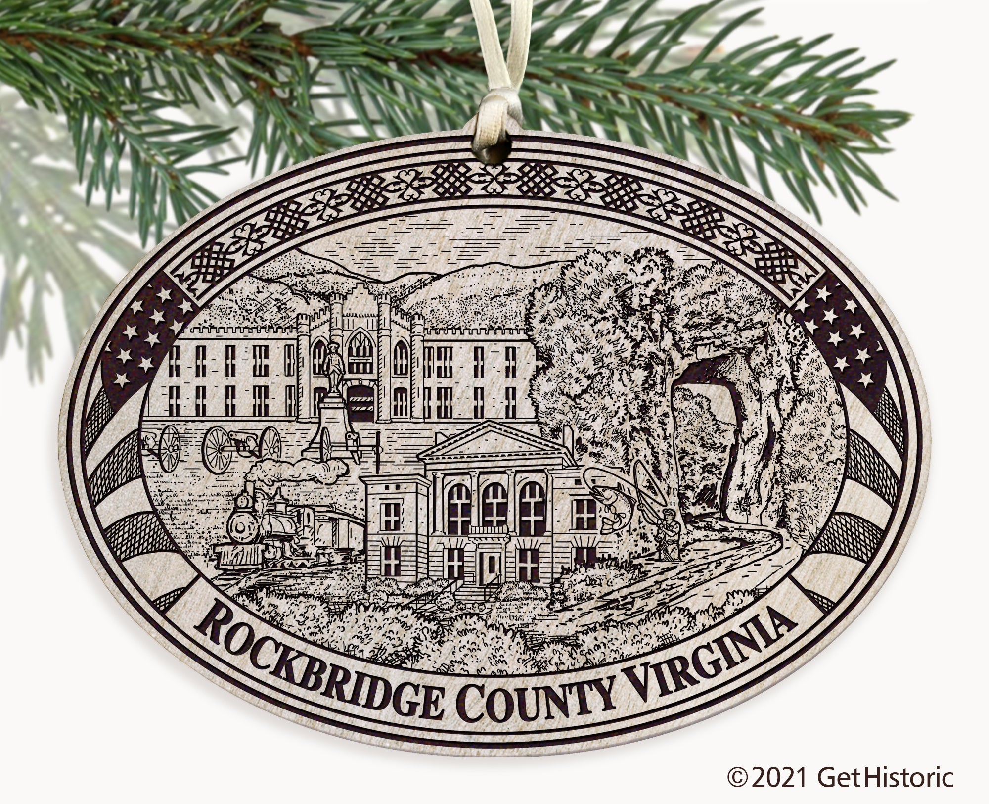 Rockbridge County Virginia Engraved Ornament