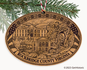 Rockbridge County Virginia Engraved Natural Ornament