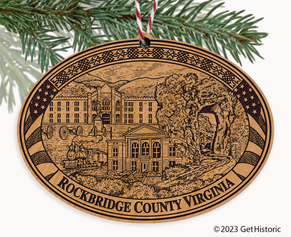 Rockbridge County Virginia Engraved Natural Ornament