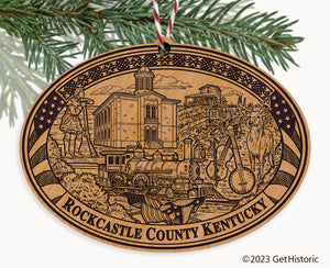 Rockcastle County Kentucky Engraved Natural Ornament