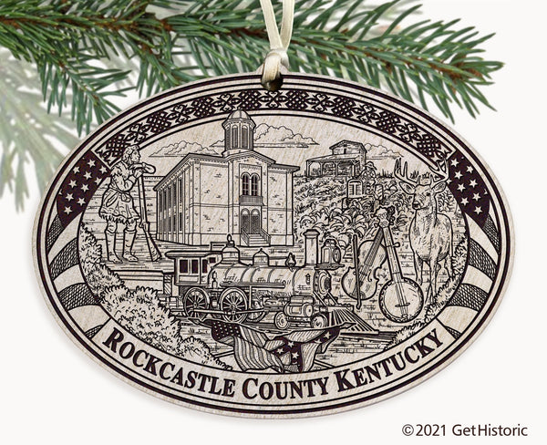 Rockcastle County Kentucky Engraved Ornament