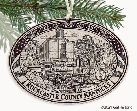 Rockcastle County Kentucky Engraved Ornament