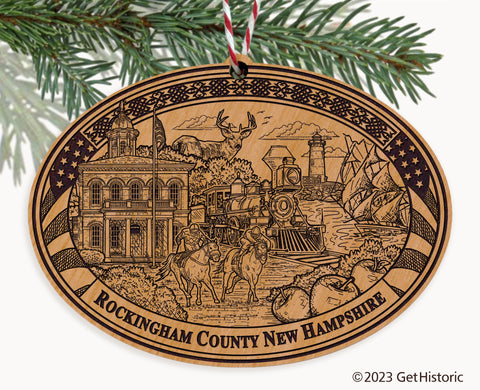 Rockingham County New Hampshire Engraved Natural Ornament