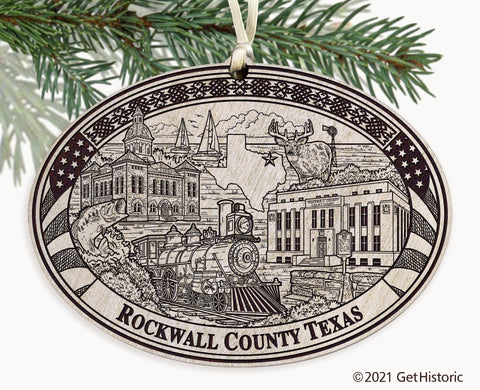 Rockwall County Texas Engraved Ornament