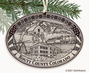 Routt County Colorado Engraved Ornament