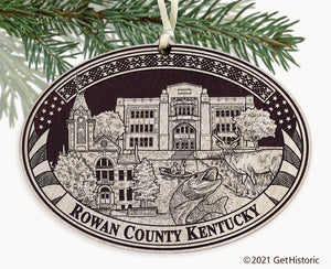 Rowan County Kentucky Engraved Ornament